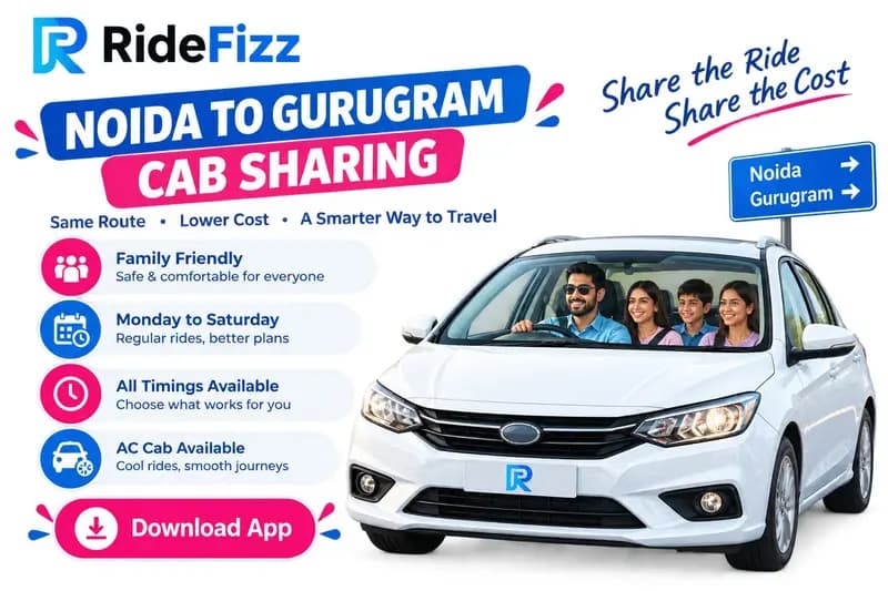 Noida to Gurugram Cab Sharing | ₹100–₹150 Per Person